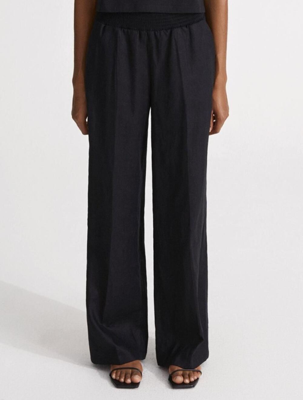 Stylein linen Spaleto Wide Leg Trousers pull on Size Small